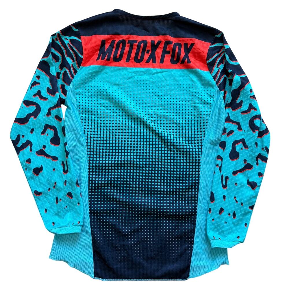 Fox Racing 180 Ladies Long Sleeve Jersey Motocross Dirt Bike Blue Orange - Picture 4 of 7